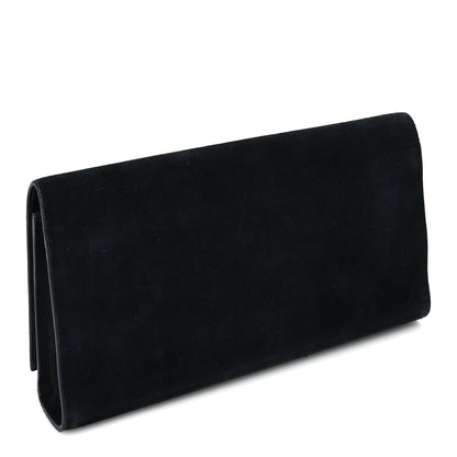 Saint Laurent Velvet Classic Monogram Cassandre Tassel Clutch 3 of 7
