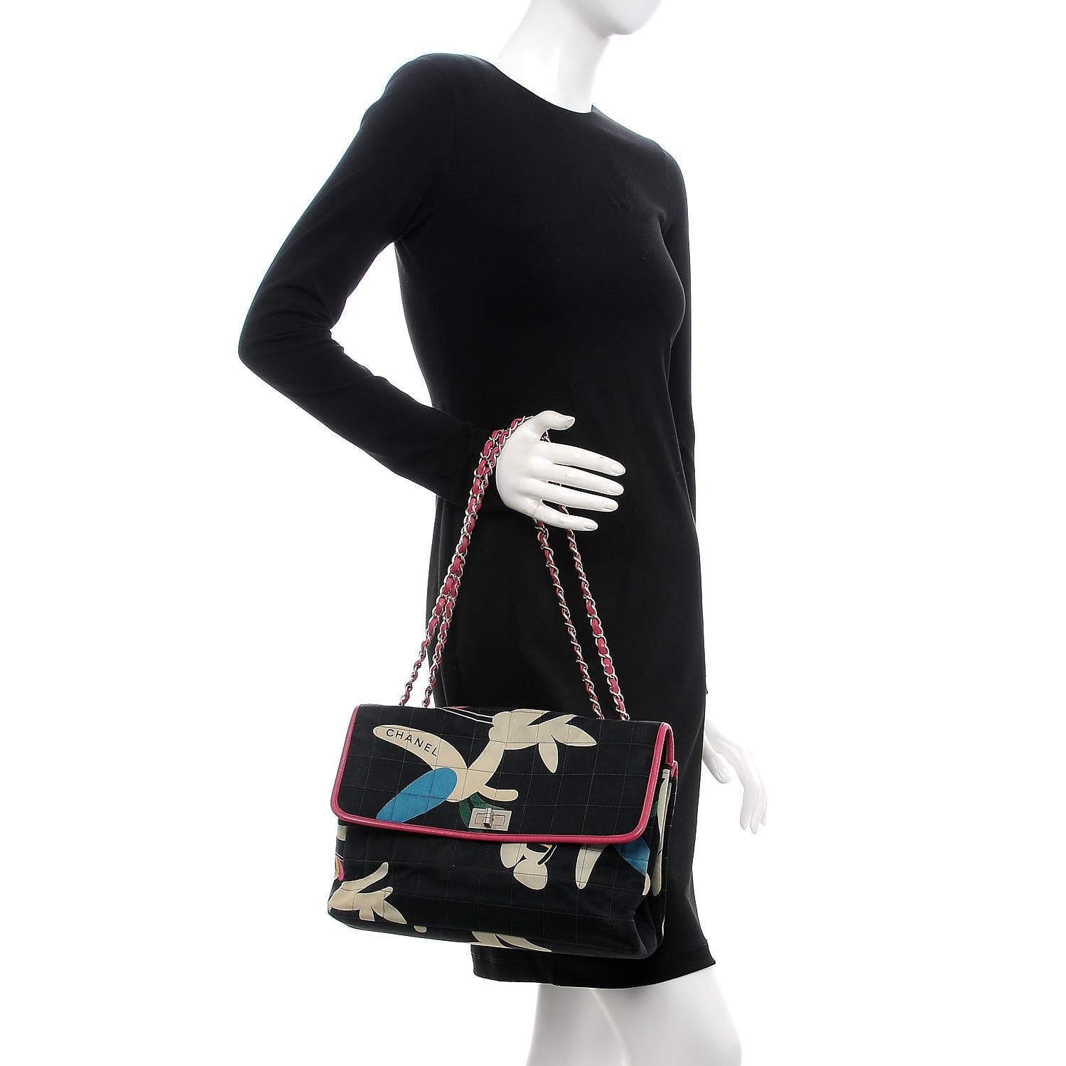 Chanel Canvas Chocolate Bar Quilted Flap Multicolor 2 of 13