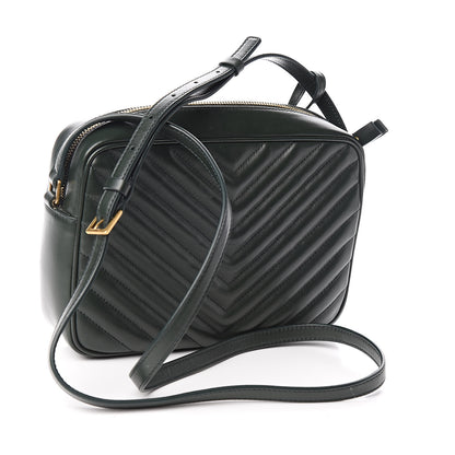 Saint Laurent Calfskin Matelasse Monogram Lou Camera Bag Green 3 of 11