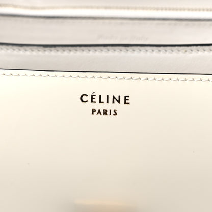 Celine Spazzolato Calfskin Medium Classic Box Flap Bag White 7 of 13