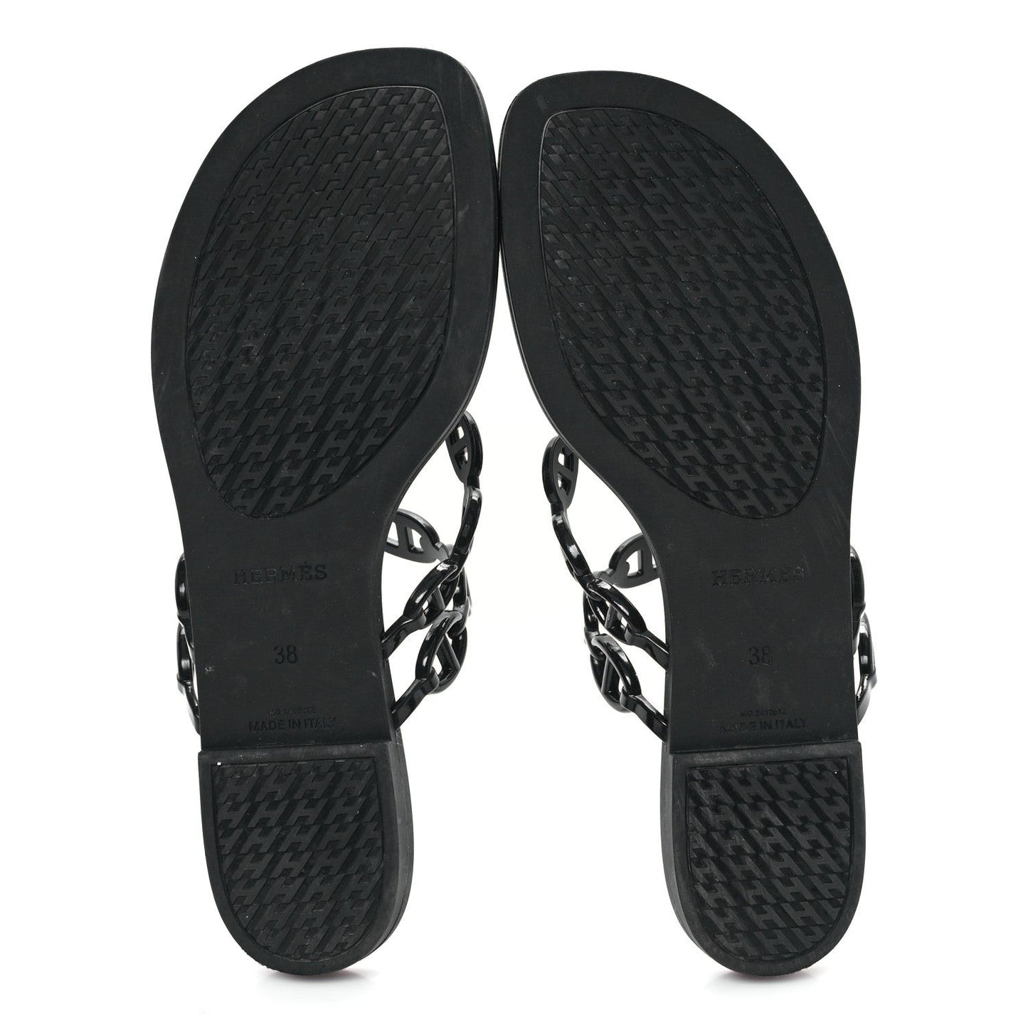 Rubber Chaine d'Ancre Rivage Sandals 38 Black