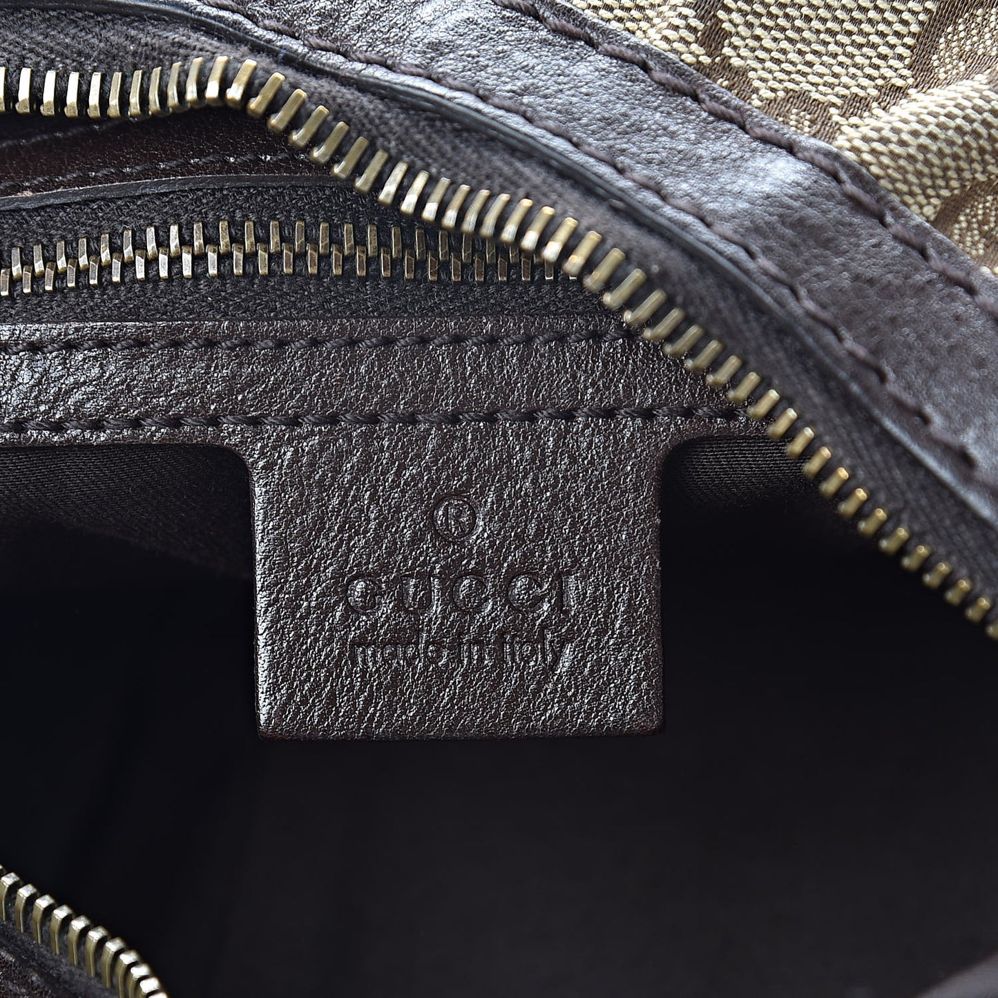 Monogram Medium Interlocking Hobo Dark Brown