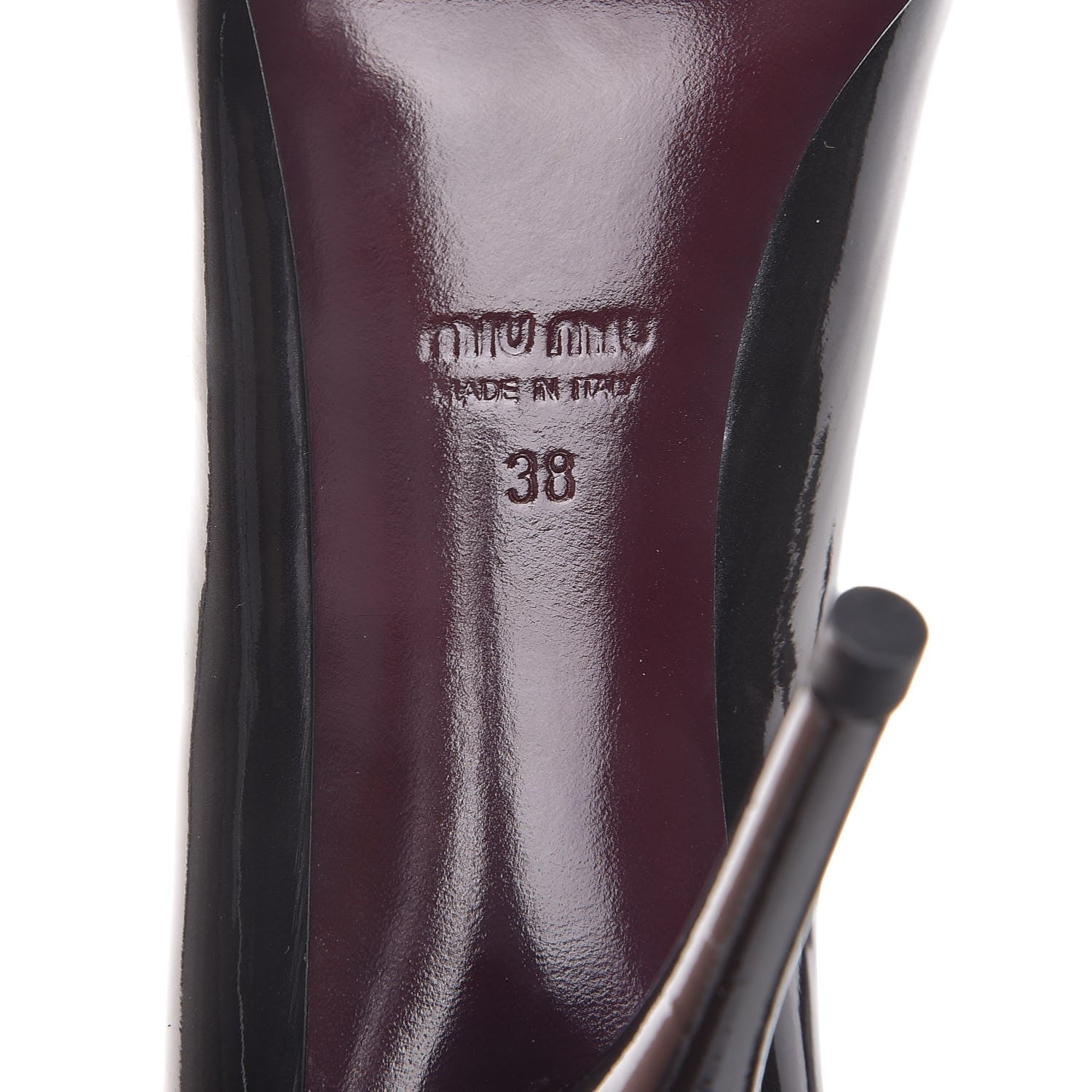 Miu Miu Vernice Mordore Pumps 38 Piombo 8 of 12