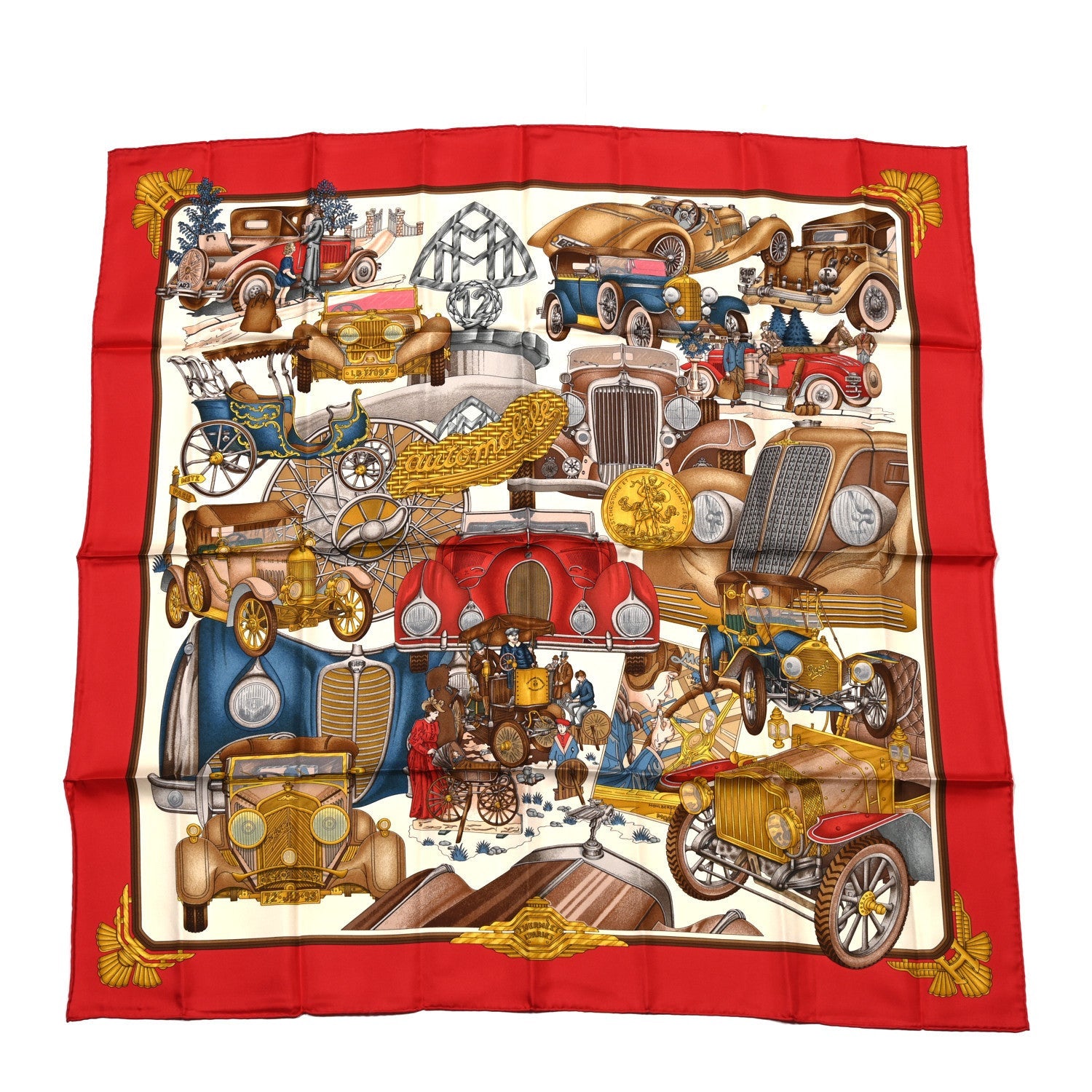 Hermes Silk Automobile Scarf 90 1 of 5