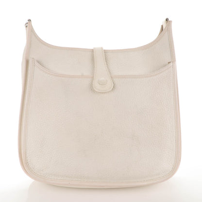 Hermes Taurillon Clemence Evelyne II GM White 4 of 20