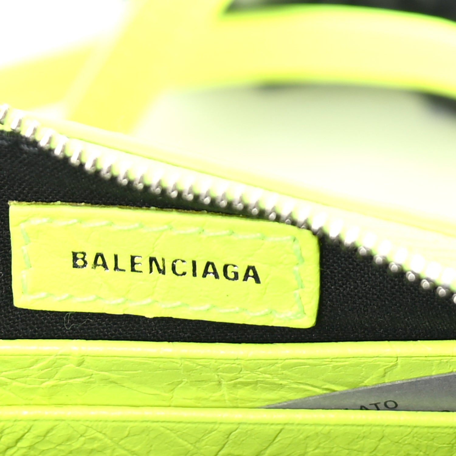 Balenciaga Agneau Arena Le Cagole Mini Purse With Chain Fluo Yellow 5 of 7