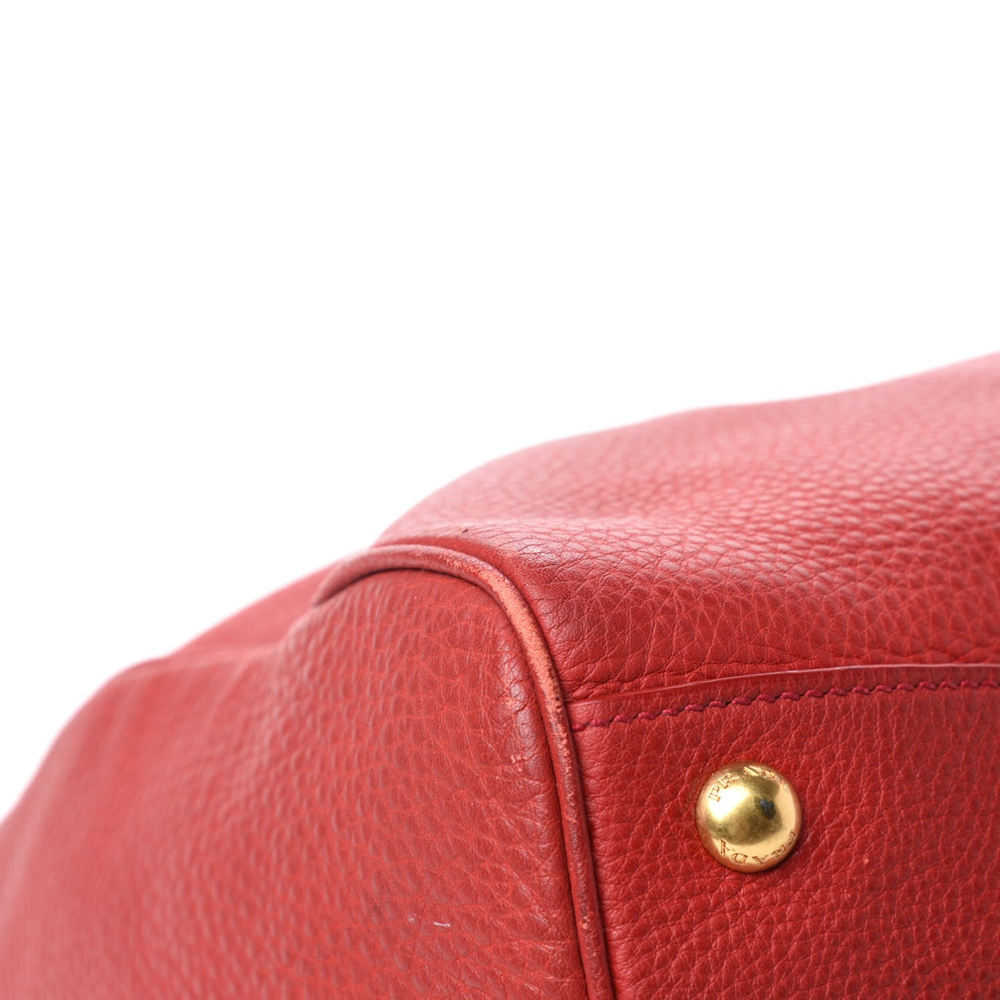 Vitello Daino Top Handle Shoulder Bag Rosso