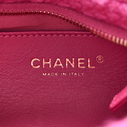 Chanel Cashmere Tweed Quilted CC Links Hobo Fuchsia 6 of 10