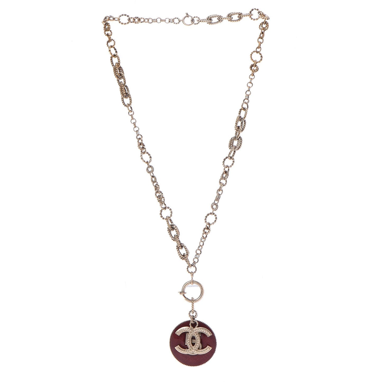 Chain N°5 CC Necklace Bordeaux Gold