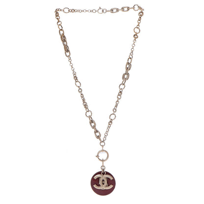 Chanel Chain N°5 CC Necklace Bordeaux Gold 3 of 6