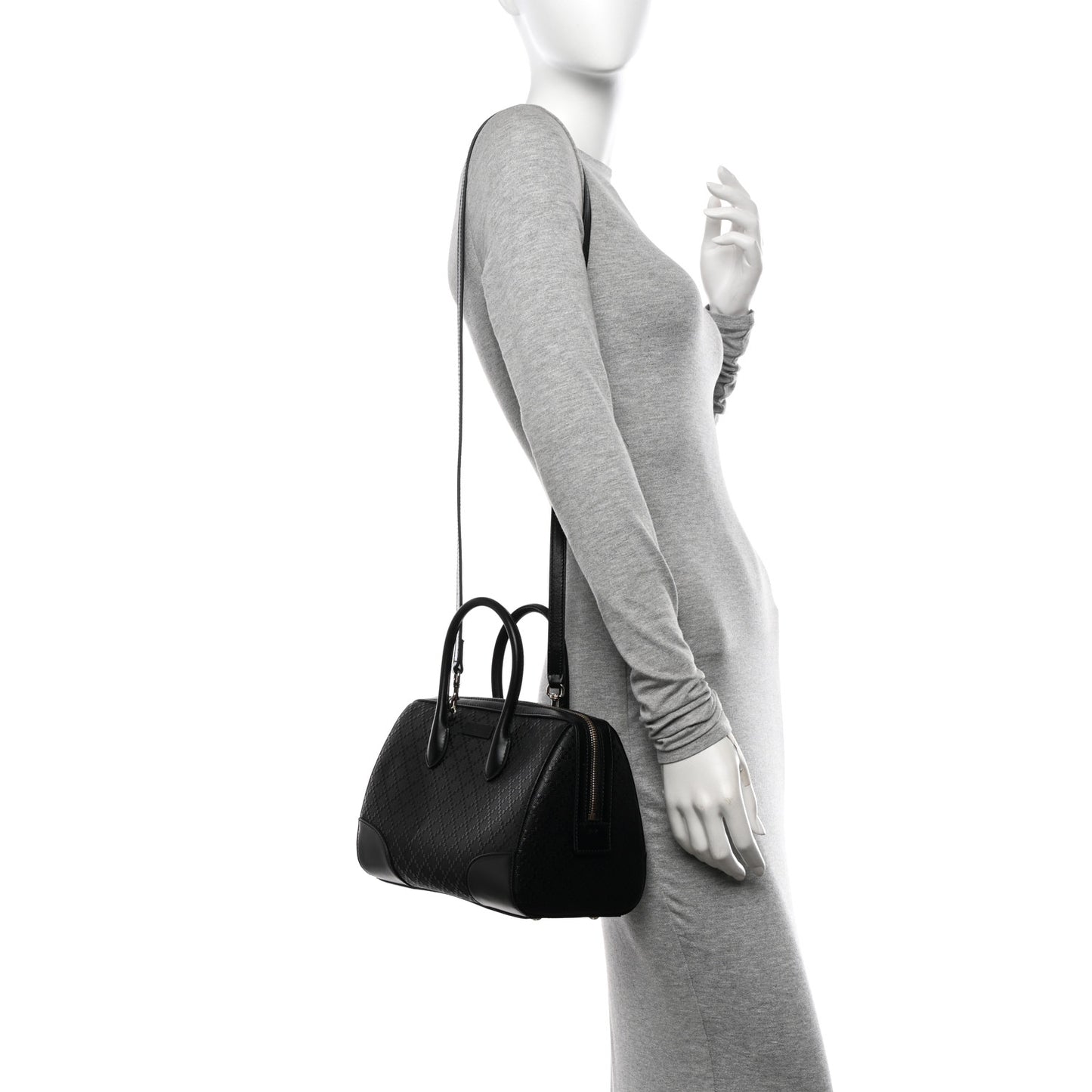 Hilary Lux Bright Diamante Top Handle Bag Black