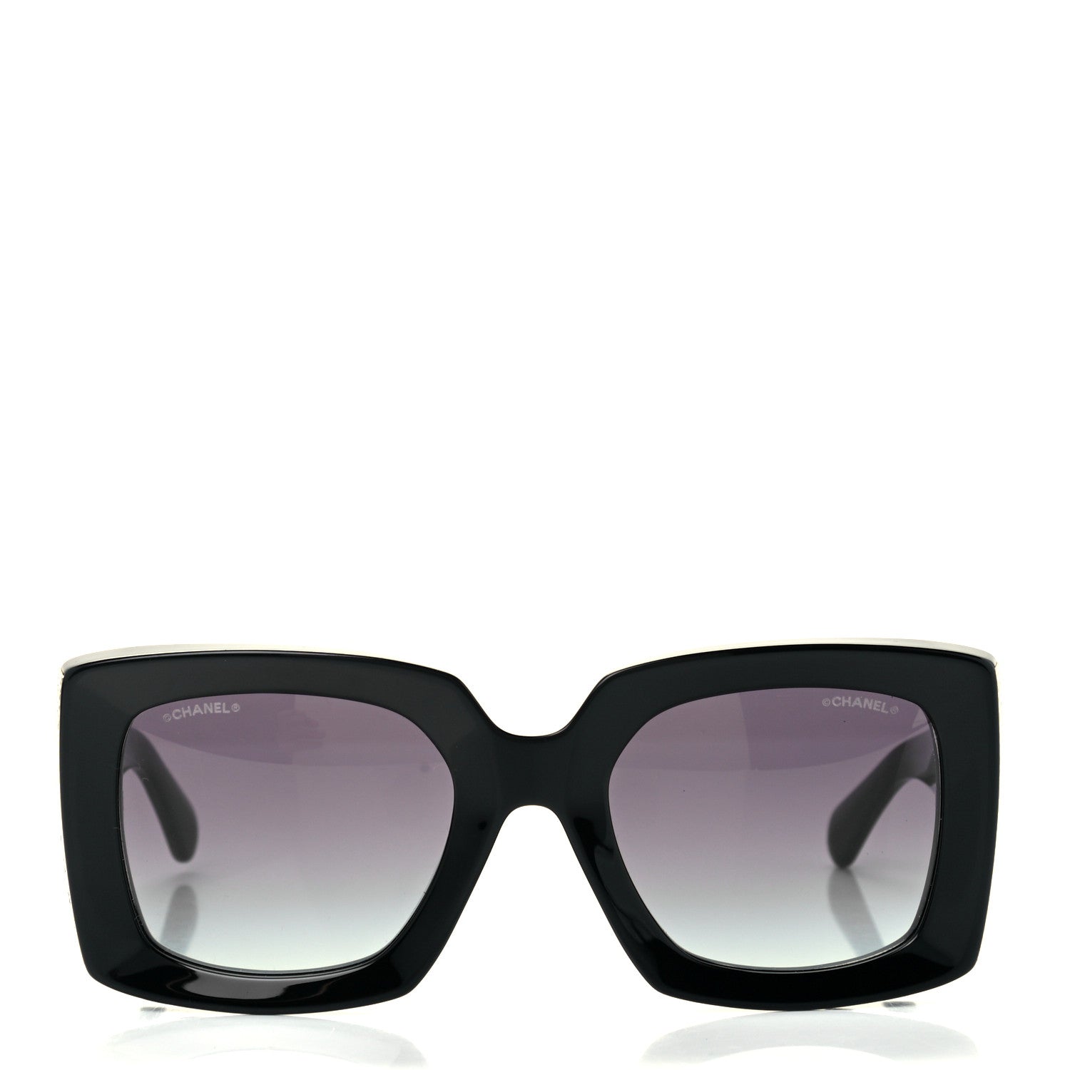 Chanel Acetate Rectangle Sunglasses 5435 Black 2 of 8