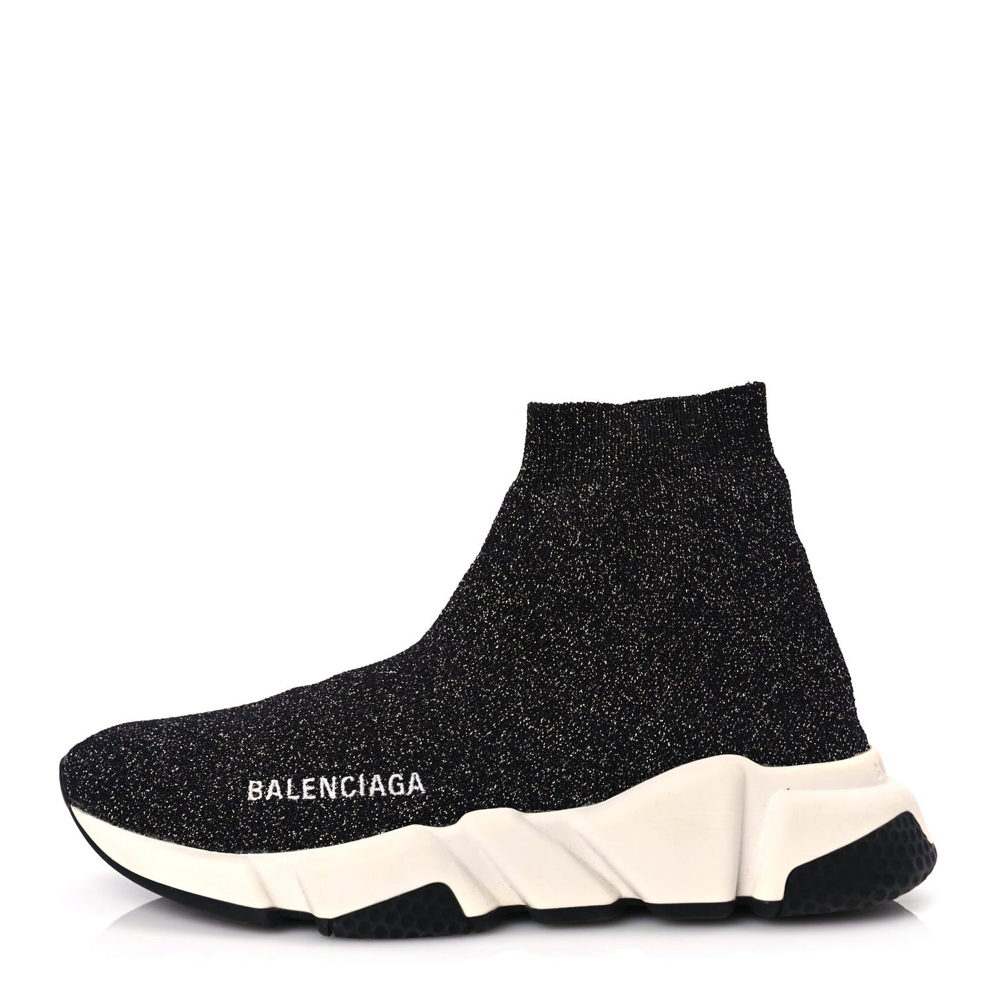 Knit Metal Womens Speed Sneakers 35 Black