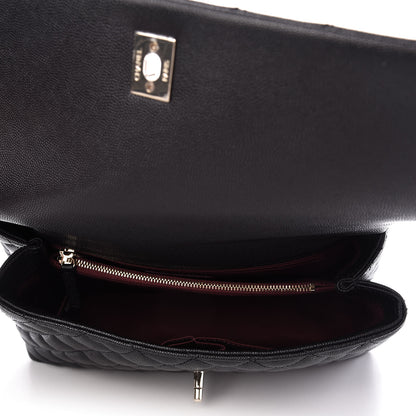Chanel Caviar Quilted Small Coco Handle Flap Black 5 of 10