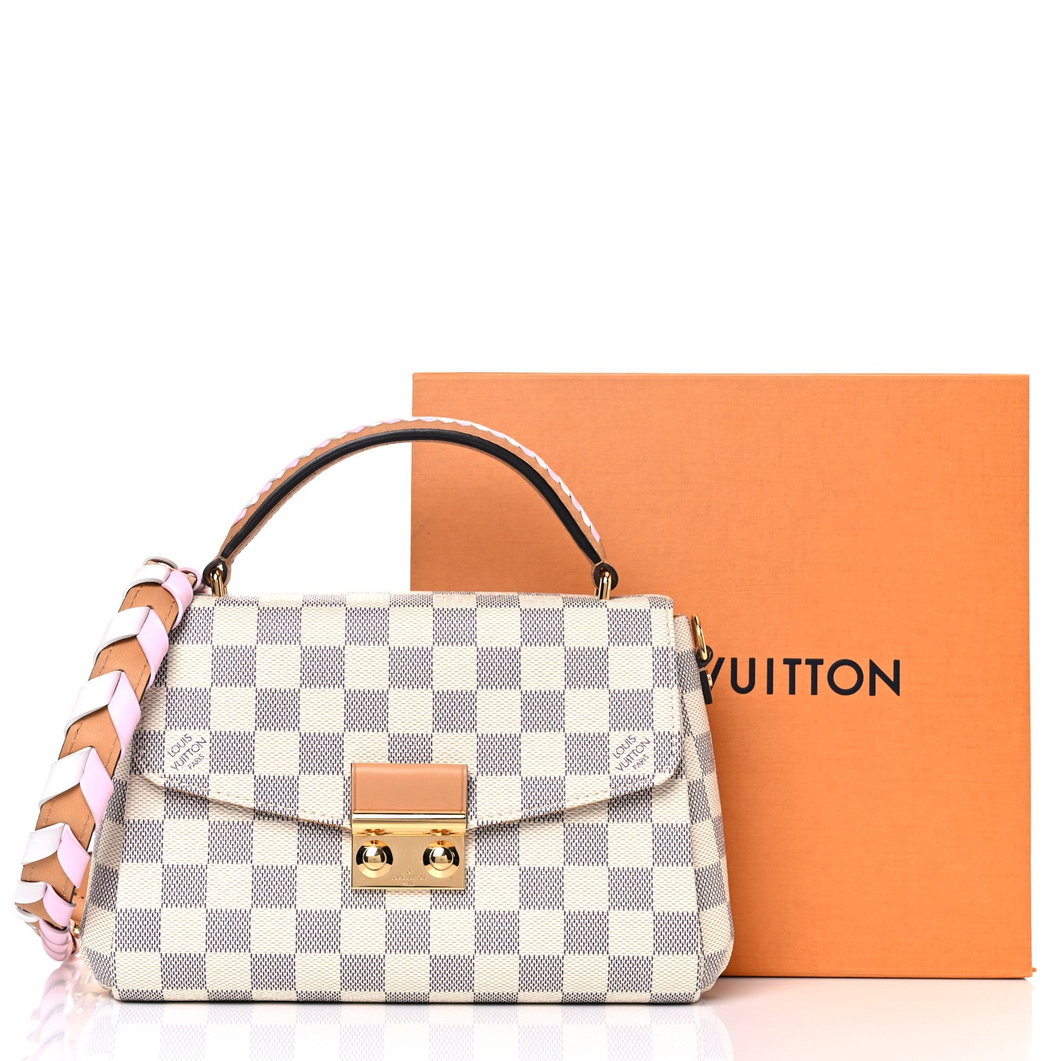 Louis Vuitton Damier Azur Braided Croisette Rose 8 of 8