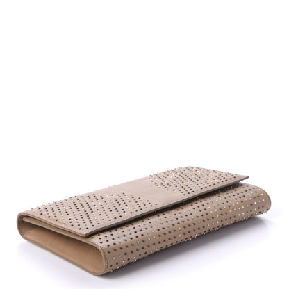 Saint Laurent Lambskin Studded Y Clutch Beige 4 of 10