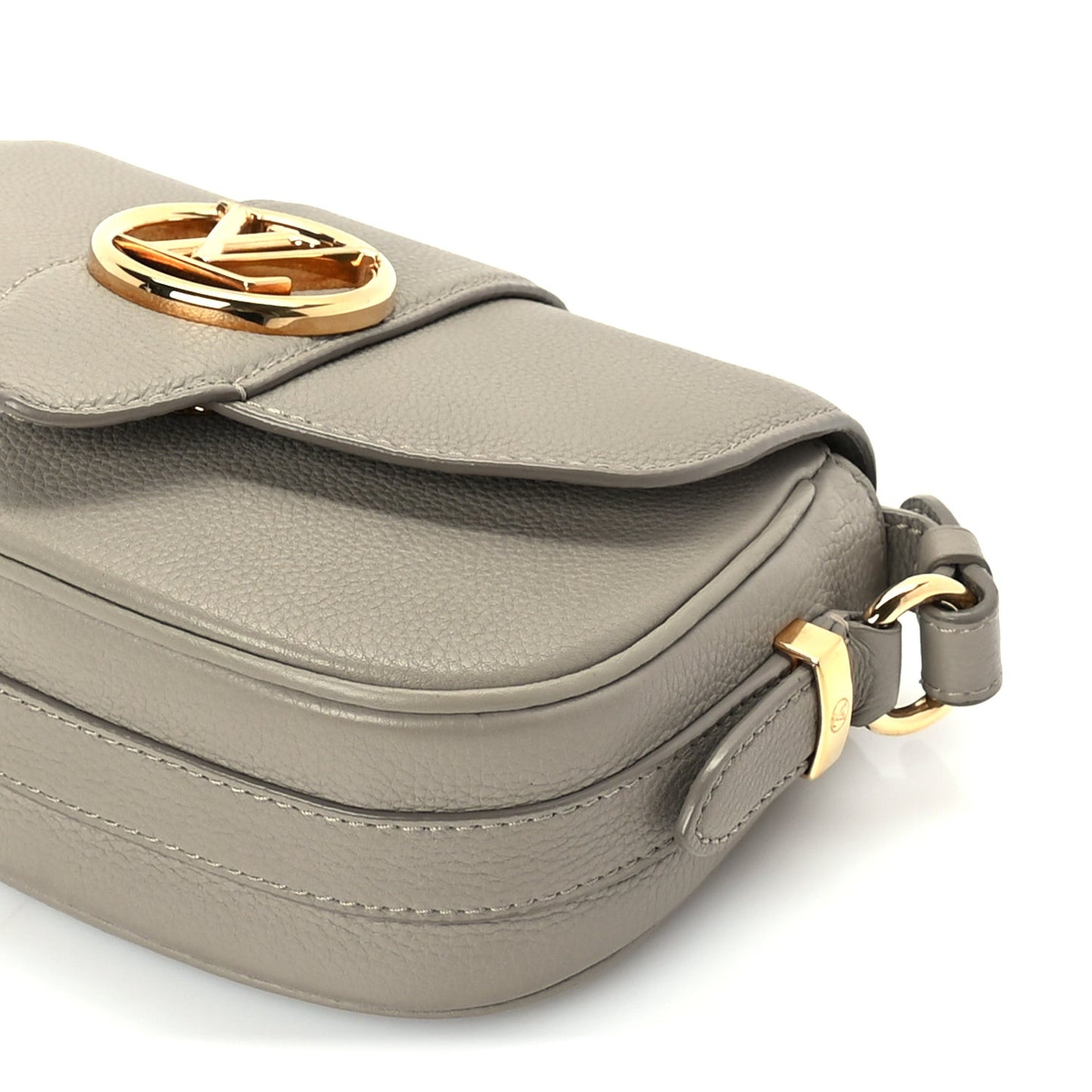 Grained Calfskin LV Pont 9 Soft PM  Gris