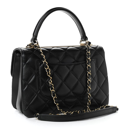Chanel Lambskin Quilted Small Trendy CC Dual Handle Flap Bag Black 2 of 9