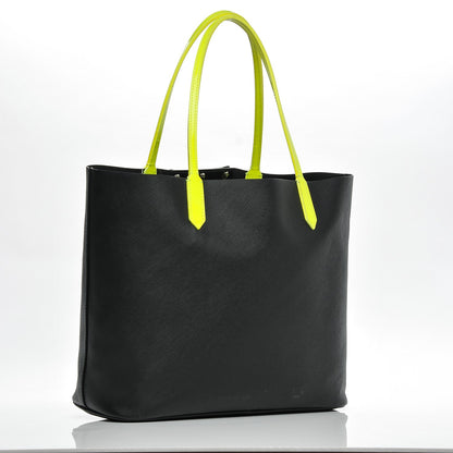 Givenchy Calfskin Small Antigona Tote Black Neon Yellow 3 of 7