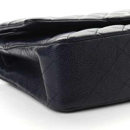 Chanel Caviar Quilted Medium Double Flap Navy 7 of 10