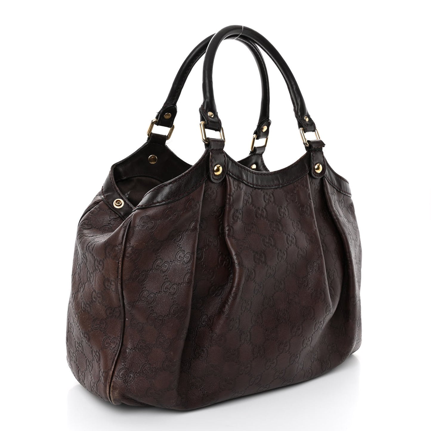 Guccissima Medium Sukey Tote Chocolate