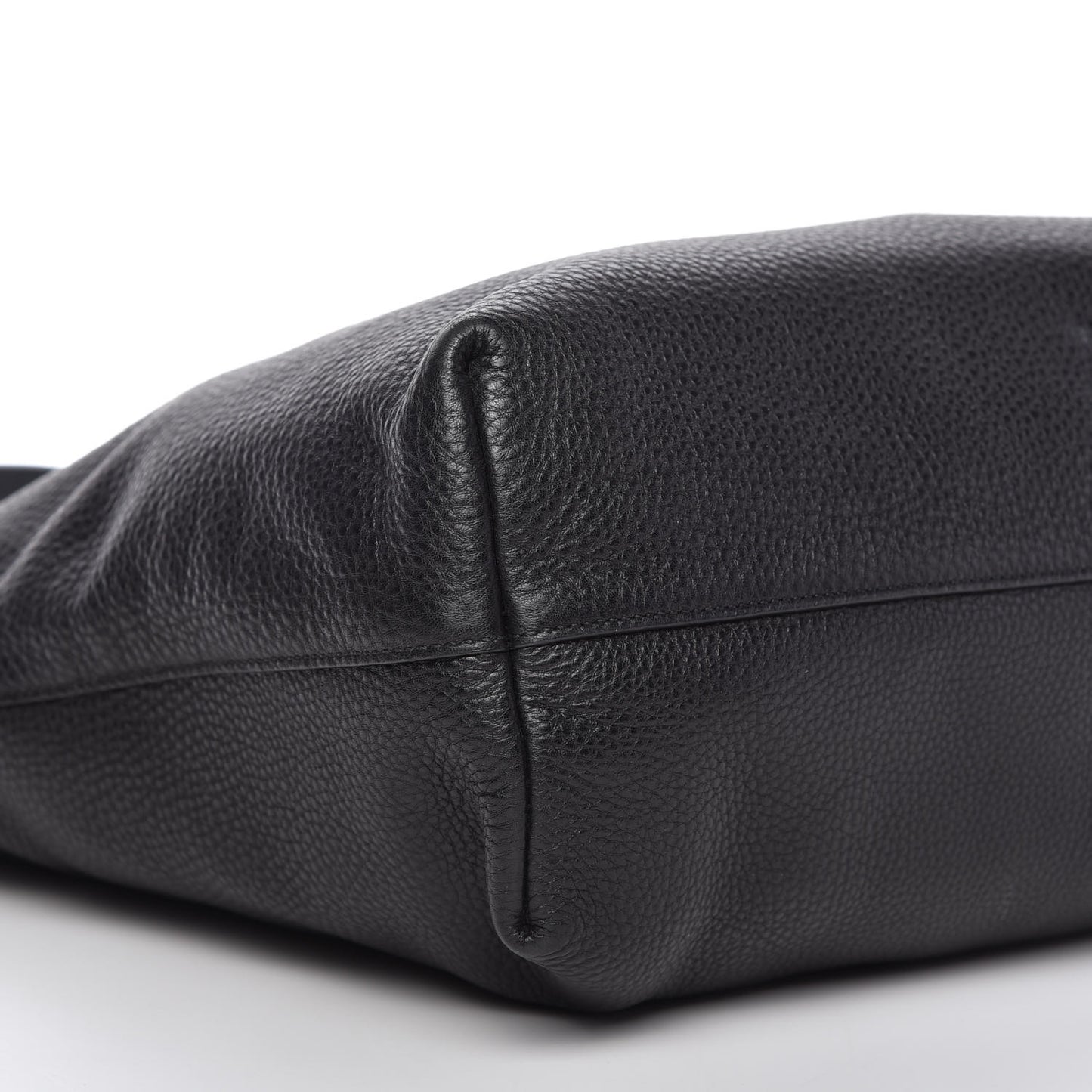 Vitello Daino Shopping Tote Black