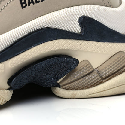 Balenciaga Fabric Mesh Womens Triple S Sneakers 38 Beige Black 9 of 9