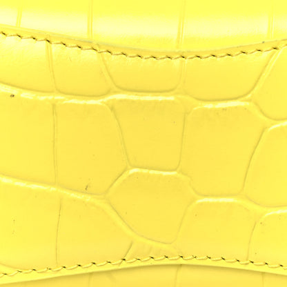 Balenciaga Calfskin Crocodile Embossed Neo Classic Hardware Nano City Crossbody Light Yellow 12 of 12