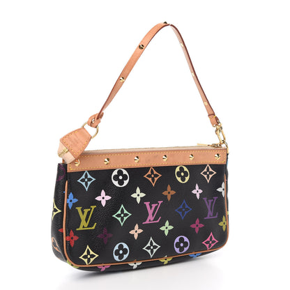 Louis Vuitton Monogram Multicolor Pochette Accessories Black 2 of 10
