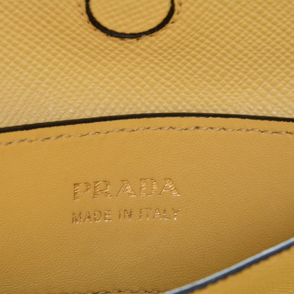 Prada Saffiano Cuir Medium Double Bag Polline 7 of 15