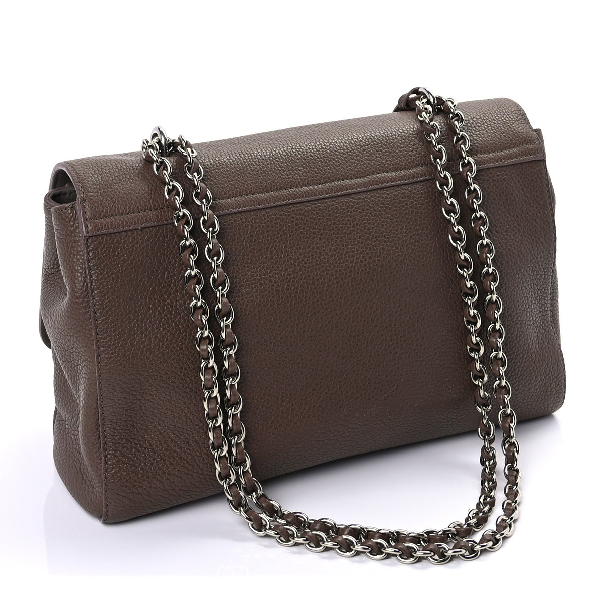 Small Classic Grain Calfskin Medium Lily Flap  Clay