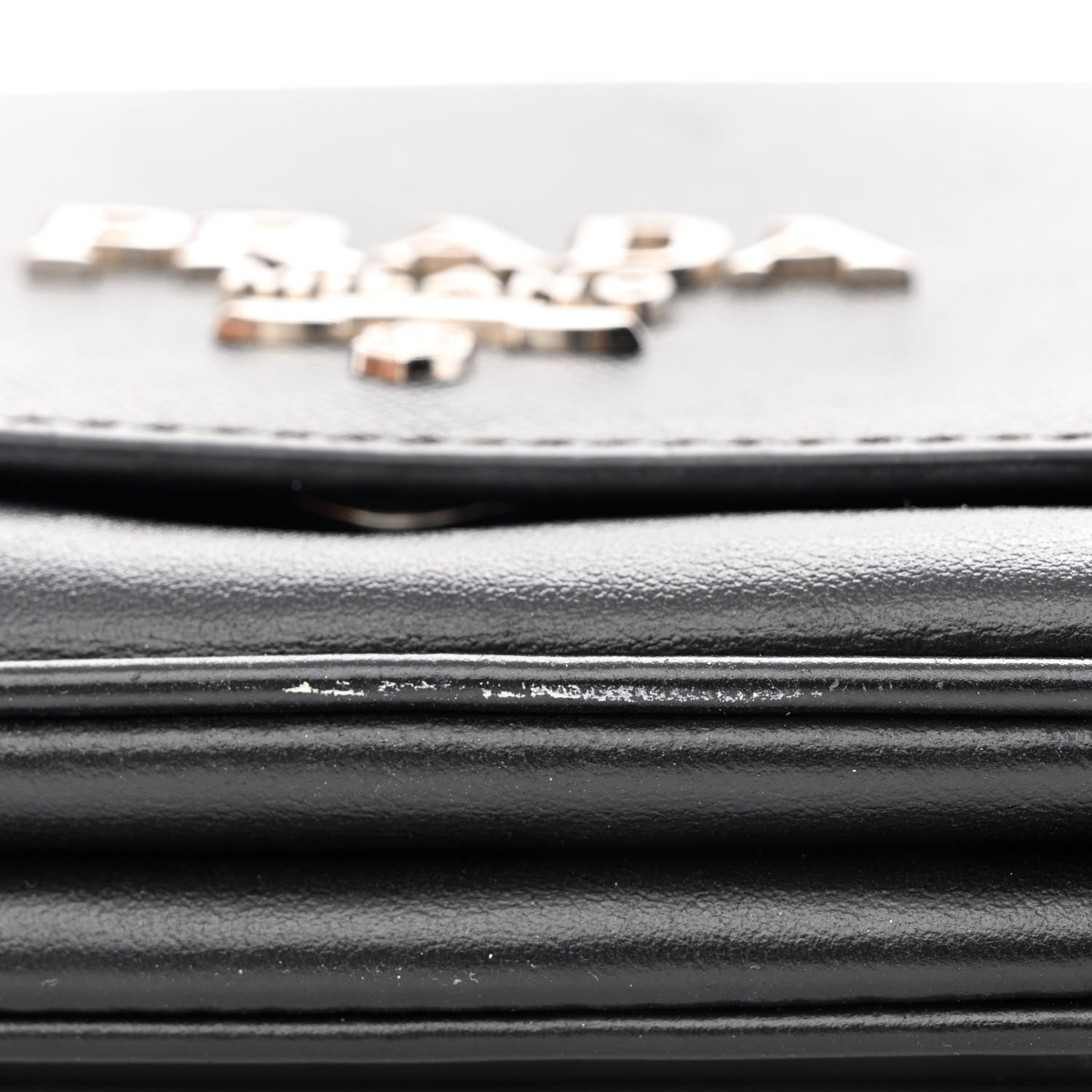 Prada Saffiano Chain Shoulder Bag Black 12 of 12