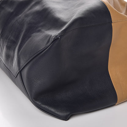 Celine Lambskin Horizontal Bicolor Cabas Camel Midnight 11 of 11