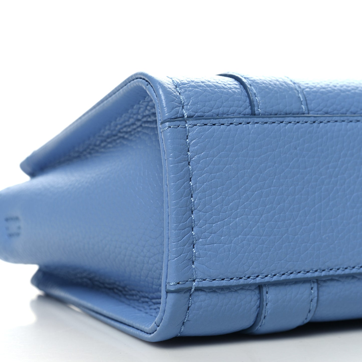 Grained Calfskin Mini The Tote Bag Spring Blue