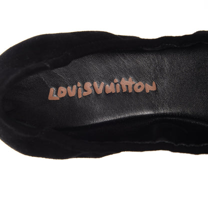 Louis Vuitton Suede Satin Leopard Mimi Bow Ballerina Flats 38.5 Black 8 of 13