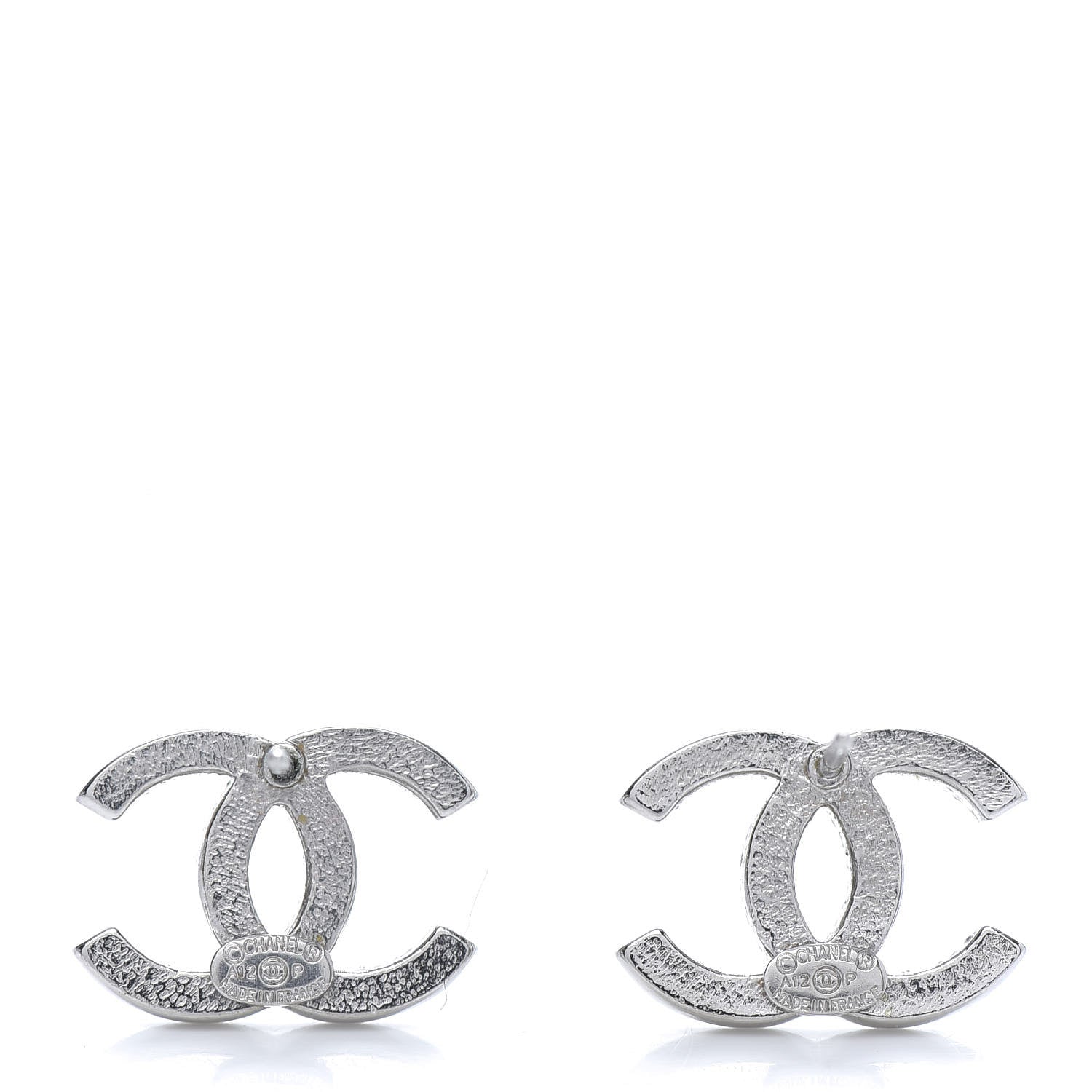 Chanel Crystal CC Earrings Silver 3 of 4