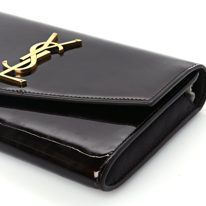 Saint Laurent Patent Uptown Chain Wallet Nut Brown 8 of 8