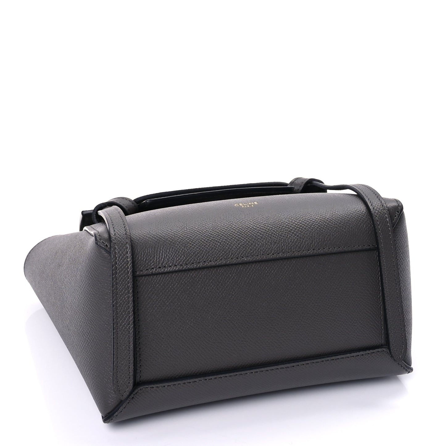 Grained Calfskin Nano Belt Bag Grey