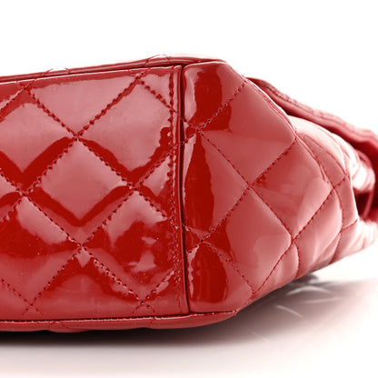 Chanel Patent Quilted Maxi Double Flap Red 10 of 13