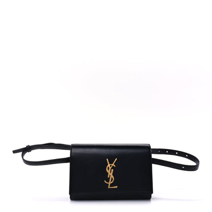 Saint Laurent Smooth Calfskin Monogram Kate Belt Bag  Black 1 of 7