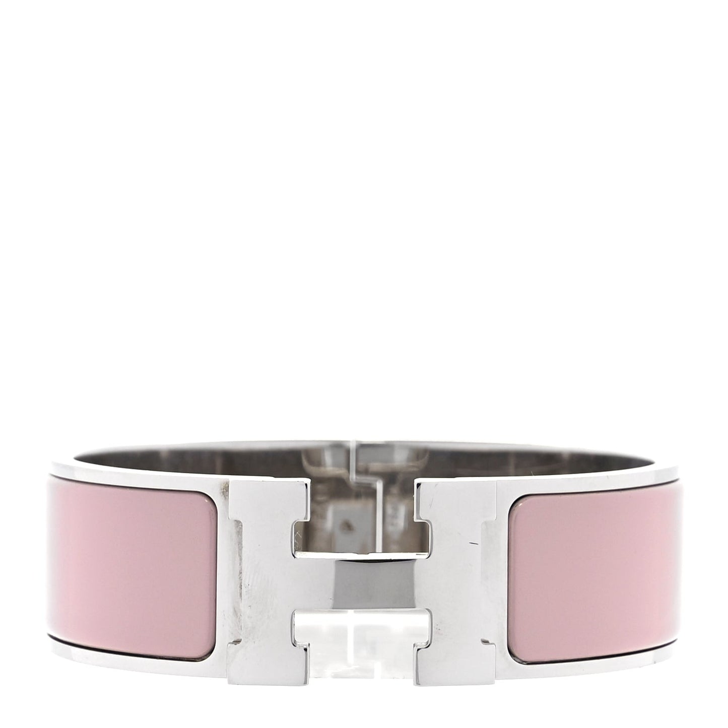 Enamel Wide Clic Clac H Bracelet PM  Rose Nymph