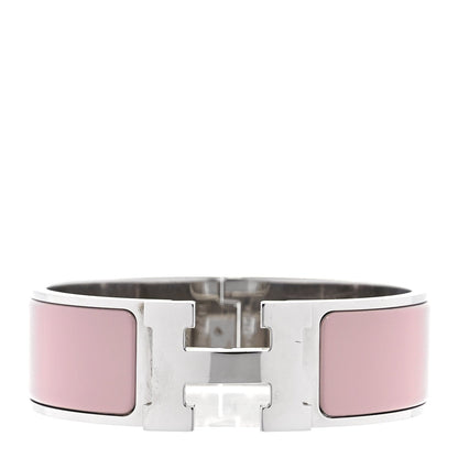 Hermes Enamel Wide Clic Clac H Bracelet PM  Rose Nymph 1 of 4