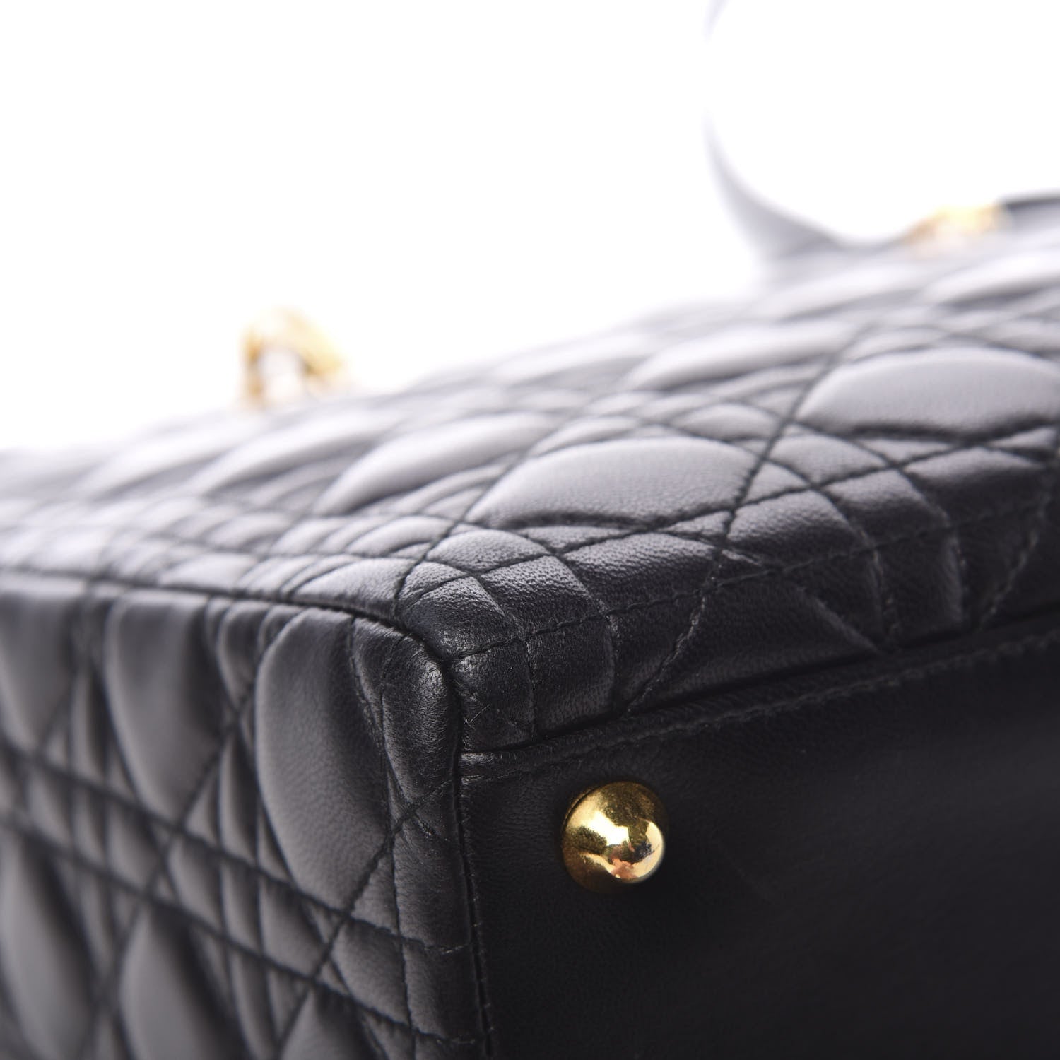 Christian Dior Lambskin Cannage Large Lady Dior Black 11 of 12