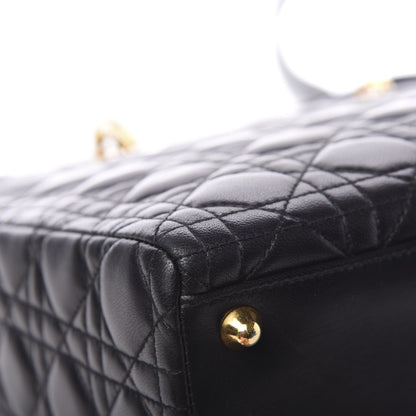 Christian Dior Lambskin Cannage Large Lady Dior Black 11 of 12