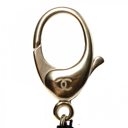Chanel Metal Quilted CC Bag Charm Gold Pearly White 3 of 5