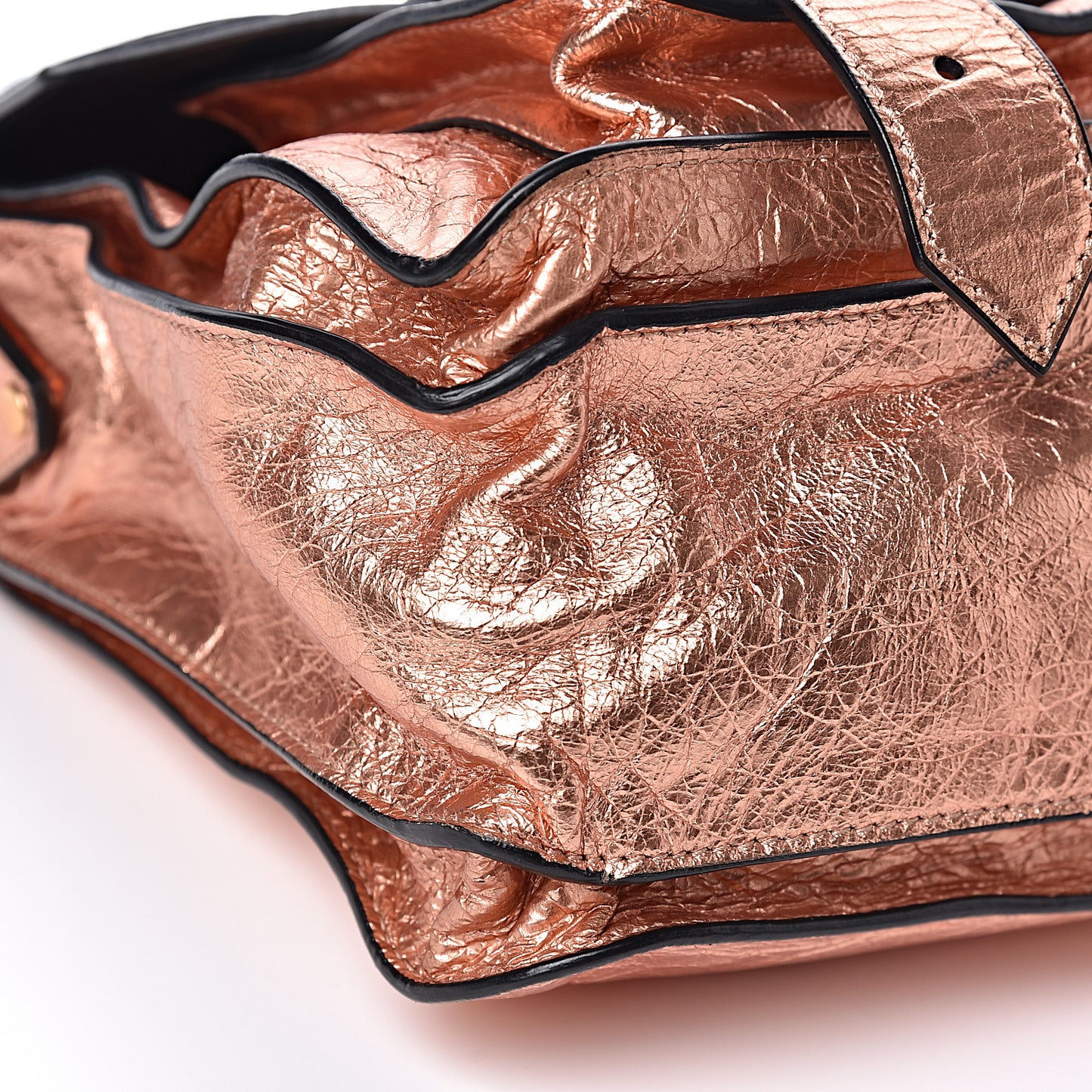 Metallic Lambskin Medium PS1 Satchel Copper