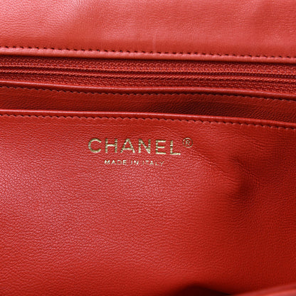 Chanel Lambskin Quilted Jumbo Single Flap Coral 6 of 19