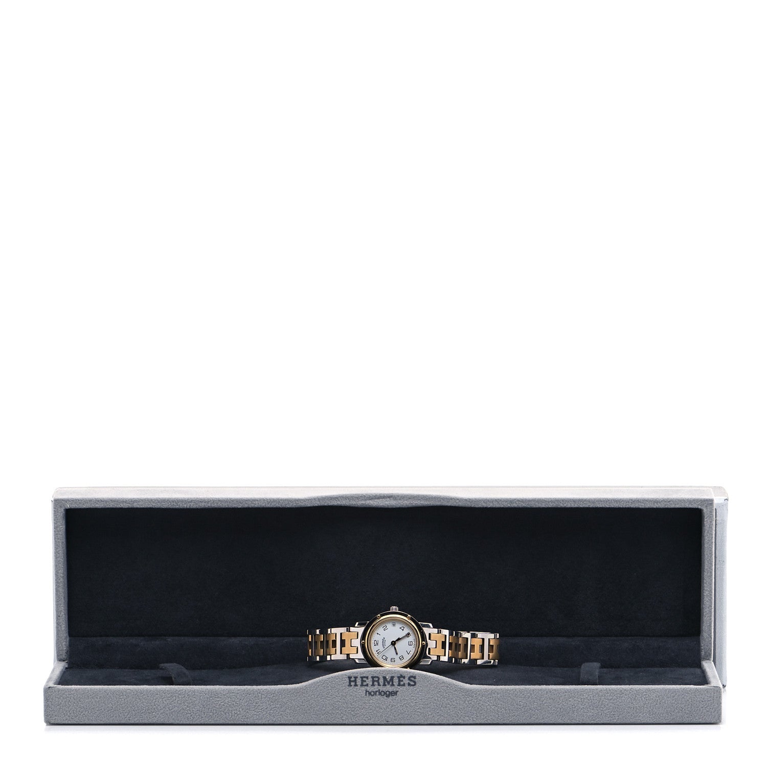 Hermes Stainless Steel 24mm Clipper Quartz Watch Gold 5 of 5
