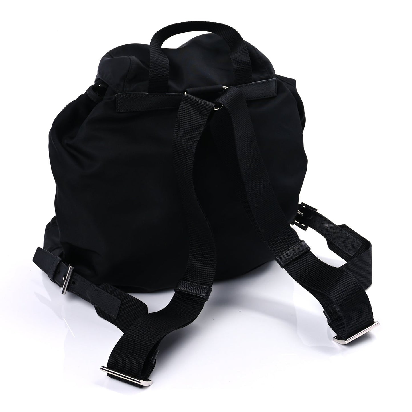 Tessuto Nylon Saffiano Vela Medium Backpack  Black