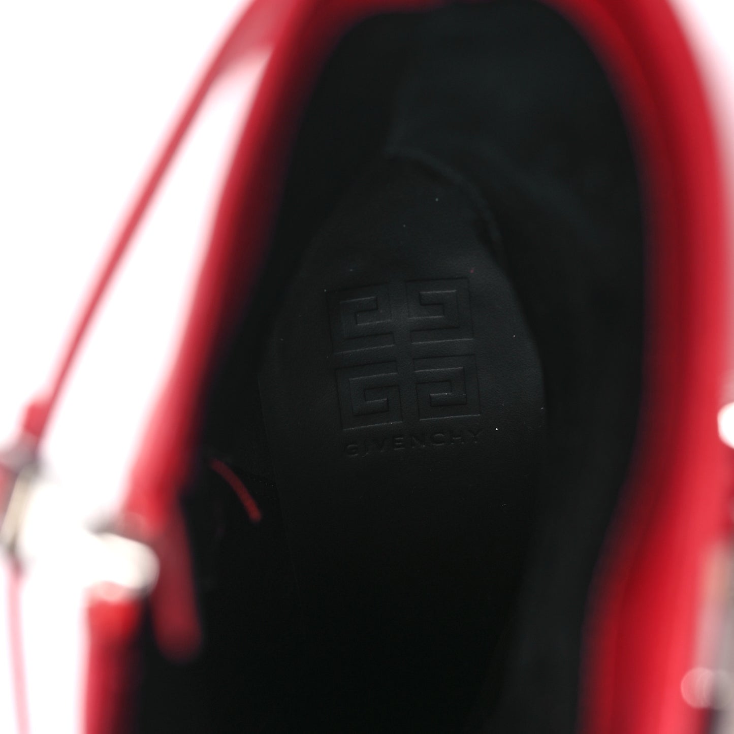 Calfskin Shark Lock Ankle Boots 39 Red